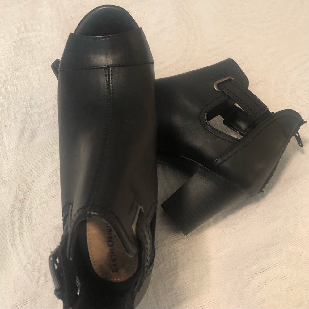 Dark Brown Leather Ankle Boots